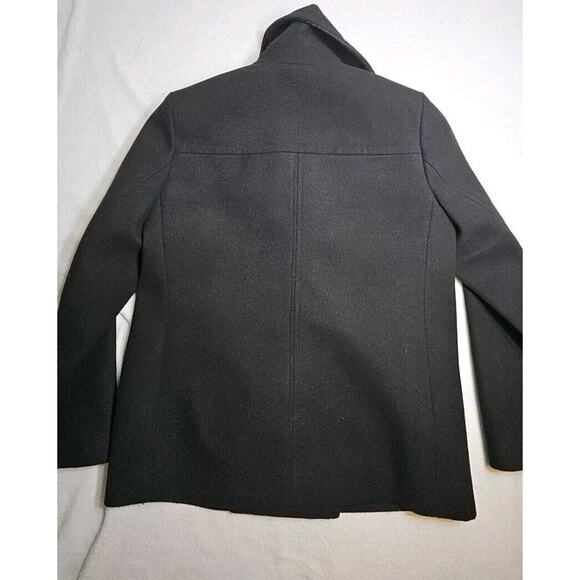 Express Coat Womens Small Pea Coat Wool Blend Double Breasted Black Outerwear - Picture 10 of 10